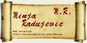 Minja Radujević vizit kartica